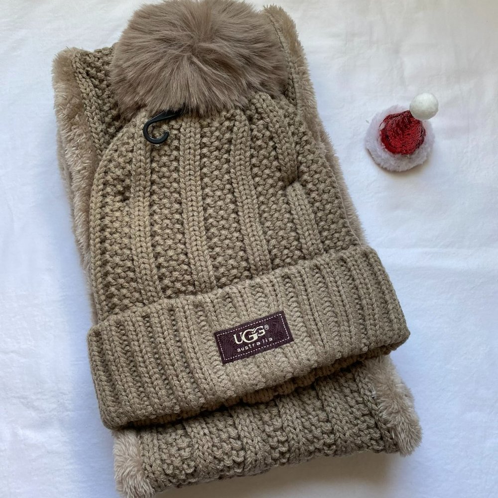 Ugg Brown Hat & Infinity Set - image 1